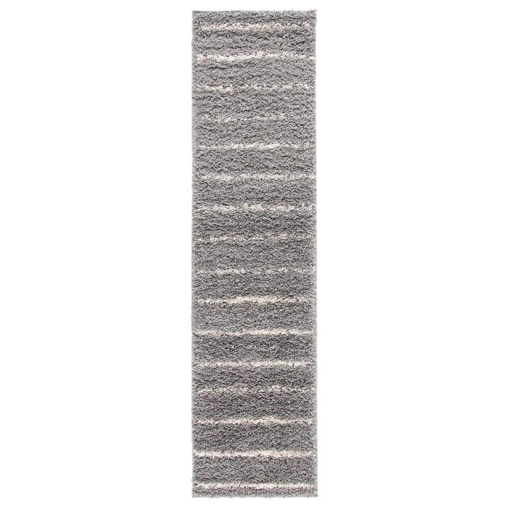 Safavieh Venus Shag VNS604J 2"2" x 10" Grey and Ivory Runner, , large