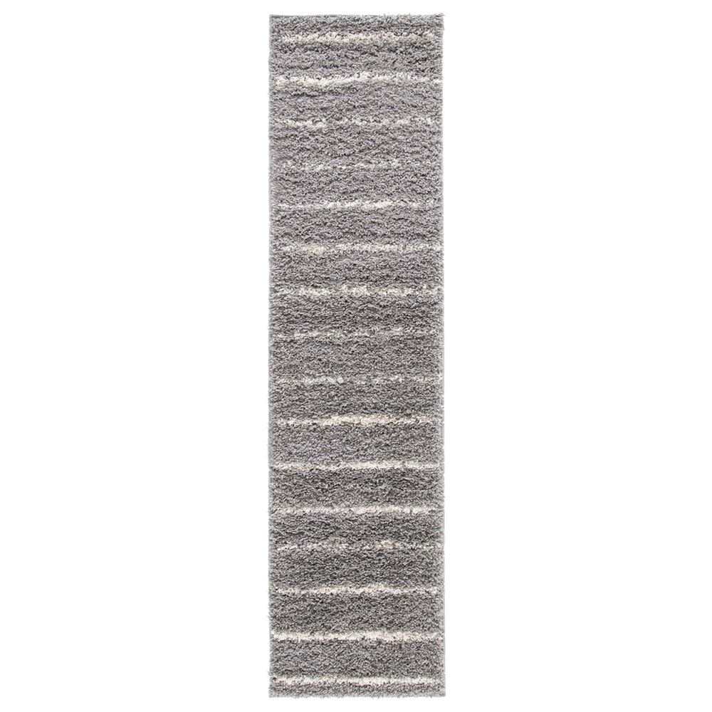 Safavieh Venus Shag VNS604J 2"2" x 10" Grey and Ivory Runner, , large