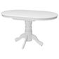 CorLiving Dillon Pedestal Dining Table with Leaf in White - Table Only, , large