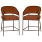Linon Home Decor Prestwick Counter Stool with Caramel Cushion in Antique Bronze (Set of 2), , large