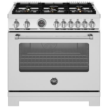 Bertazzoni Master 5.7 Cu.Ft. Dual Fuel Range in Stainless Steel, , large