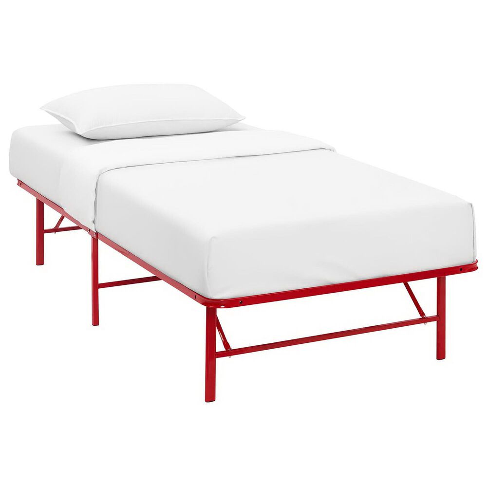 Modway Horizon Platform Twin Bed Frame in Red, , large