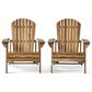 Noble House Hayle Patio Adirondack Chair in Natural Stained (Set of 2), , large
