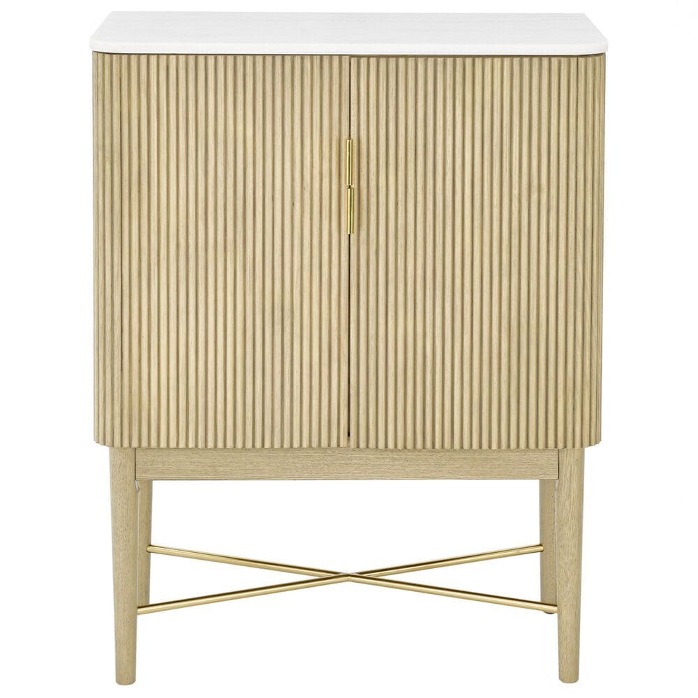 Steve Silver Vida Wine Cabinet in Blonde and White, , large