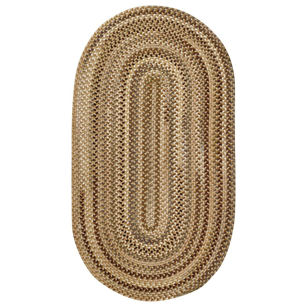 Capel Homecoming 0048-750 2' x 8' Oval River Rock Area Rug, , large