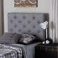 Baxton Studio Viviana Twin Upholstered Panel Headboard in Grey, , large