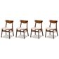 Baxton Studio Parlin Side Chair with Light Beige Cushion in Walnut Brown (Set of 4), , large