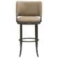 Armen Living Torres Bar Height Stool with Mushroom Brown Upholstery in Antique Pewter, , large