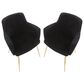 Lumisource Andrew Dining Chair in Black/Gold (Set of 2), , large