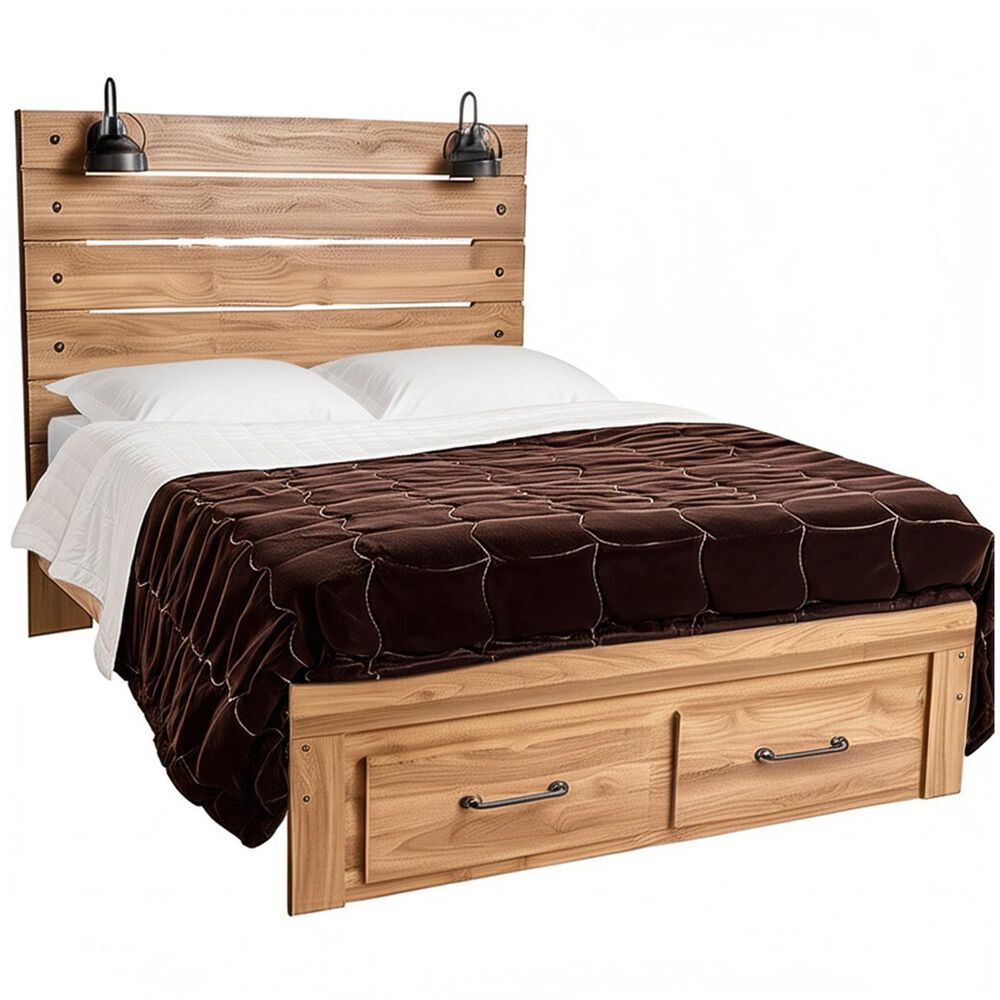 Ashley Pasklyn 4-Piece Queen Bedroom Set in Rich Honey Brown, , large