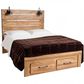 Ashley Pasklyn 4-Piece Queen Bedroom Set in Rich Honey Brown, , large