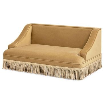 Jennifer Taylor Home Duchess 33" Medium Princess Pet Bed Sofa with Fringe Skirt in Gold Yellow, , large