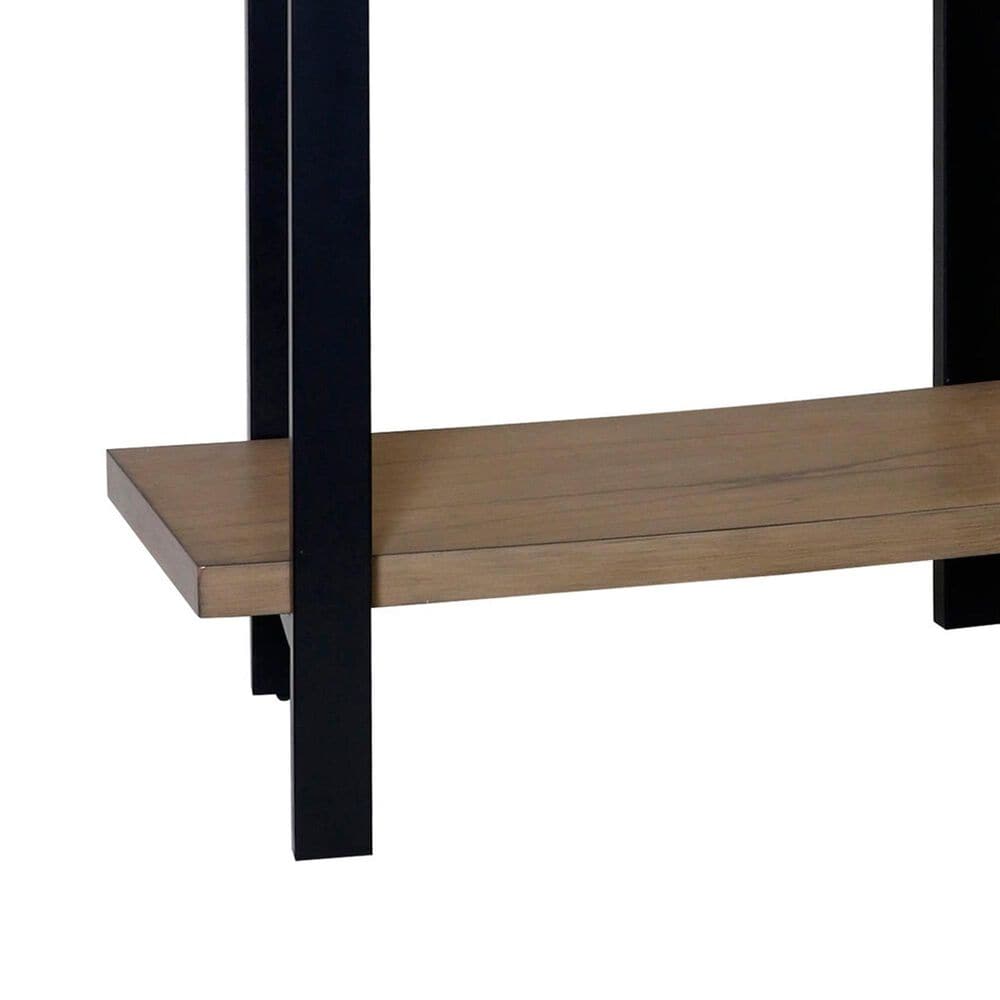 Flair Industries Curved Console Table in Black and Weathered Barn, , large