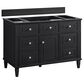 James Martin Vanities Lorelai 48" Single Vanity in Black Onyx with 3 cm Lime Delight Quartz Top, , large