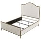 Furniture of America Lalia Queen Upholstered Panel Bed with Camelback Headboard in Matte Gold, , large