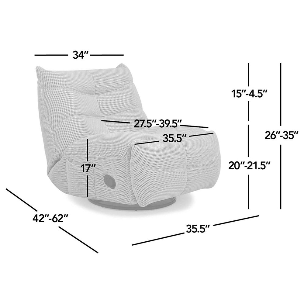 Jennifer Taylor Home Rearden Manual Swivel Glider Recliner in Pearl White, , large