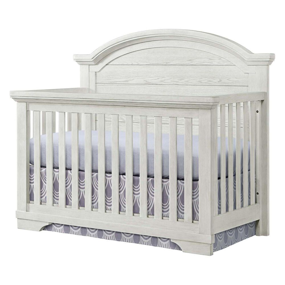 Eastern Shore Foundry Curved Top Convertible Crib in White Dove, , large