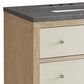James Martin Vanities Celeste 36" Single Vanity in Sun-washed Oak with Embossed Shagreen and with 3 cm Parisien Bleu Quartz Top, , large