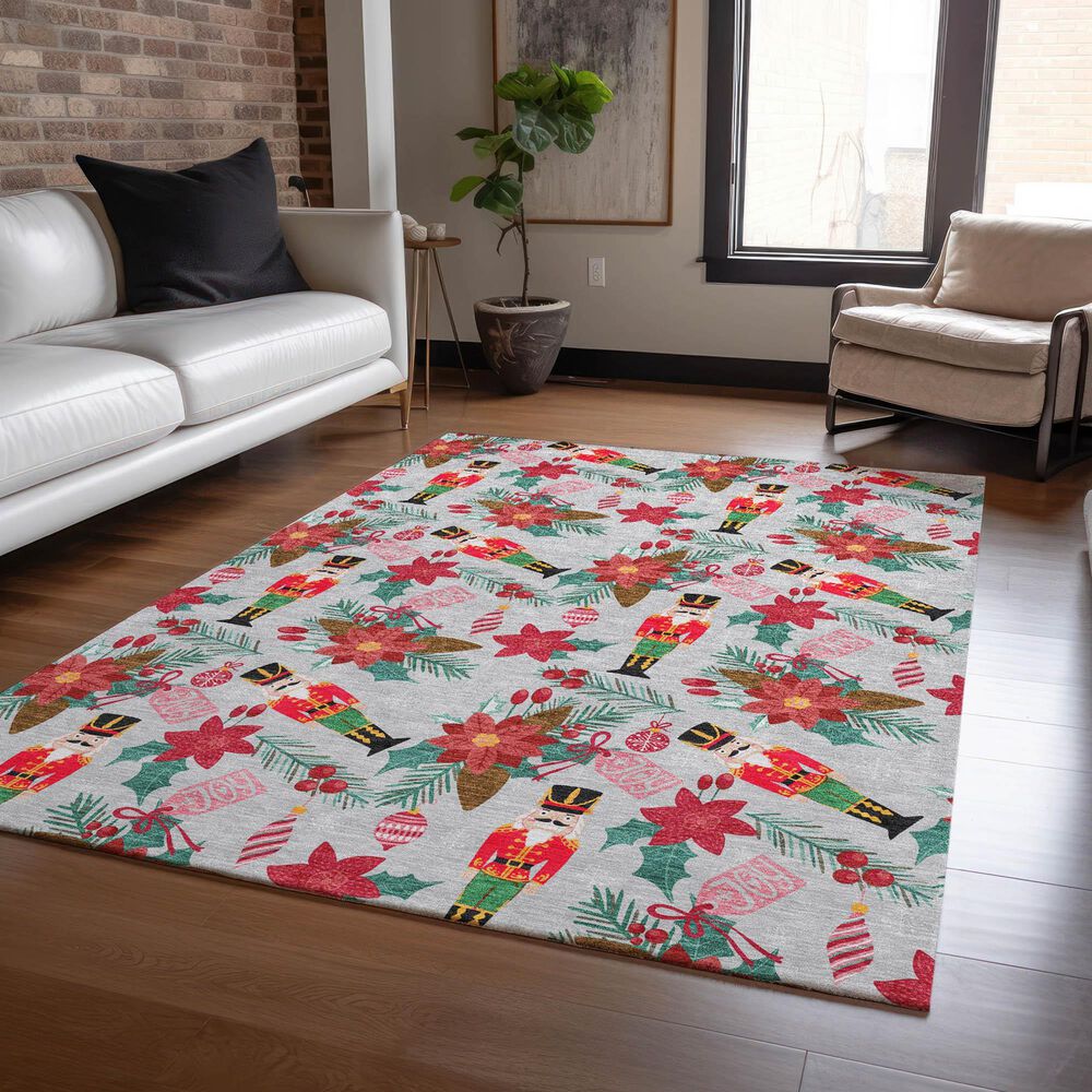 Dalyn Rug Company Wonderland WN30 3&#39; x 5&#39; Silver Indoor/Outdoor Area Rug, , large
