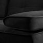 HOMLUX 65" Futon Sleeper Sofa Bed with Adjustable Backrest and Cup Holders in Black, , large