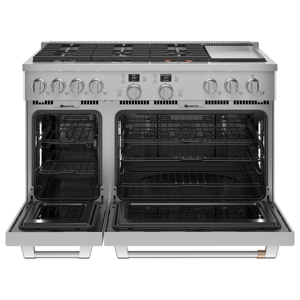 Cafe 8.25 Cu. Ft. Freestanding Dual Fuel Range with Double Oven in Stainless Steel and Brushed Stainless, , large