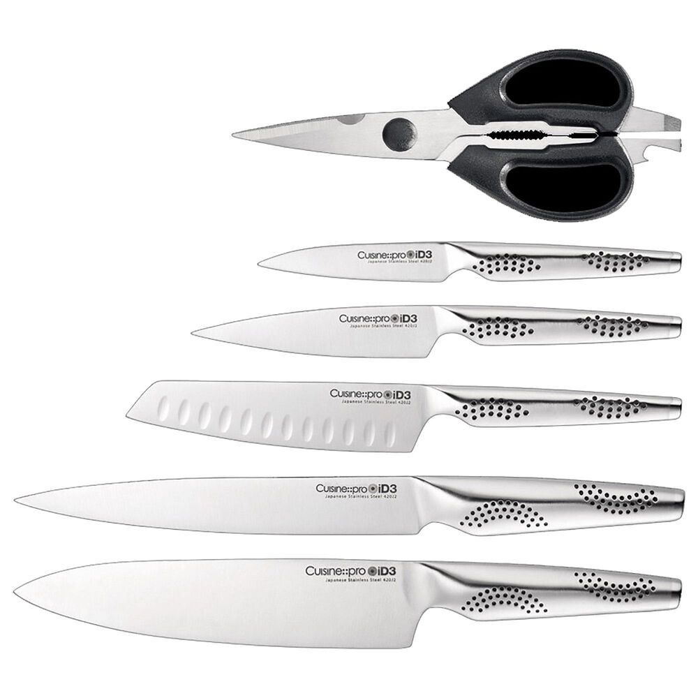 Power A iD3 Tora 7-Piece Knife Block Set in Stainless Steel, , large