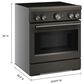 KitchenAid 30" Induction Commercial Range in Black Ore, , large