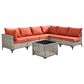 HOMLUX 7-Piece Patio Conversation Set in Orange Red, , large