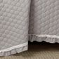 Triangle Home Fashions Ella Ruffle Lace 3-Piece King Quilt Set in Light Gray, , large