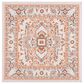 Safavieh Cabana CBN680B 8" Square Beige and Orange Indoor/Outdoor Area Performance Rug, , large