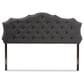 Baxton Studio Aurora King Upholstered Headboard in Dark Grey, , large