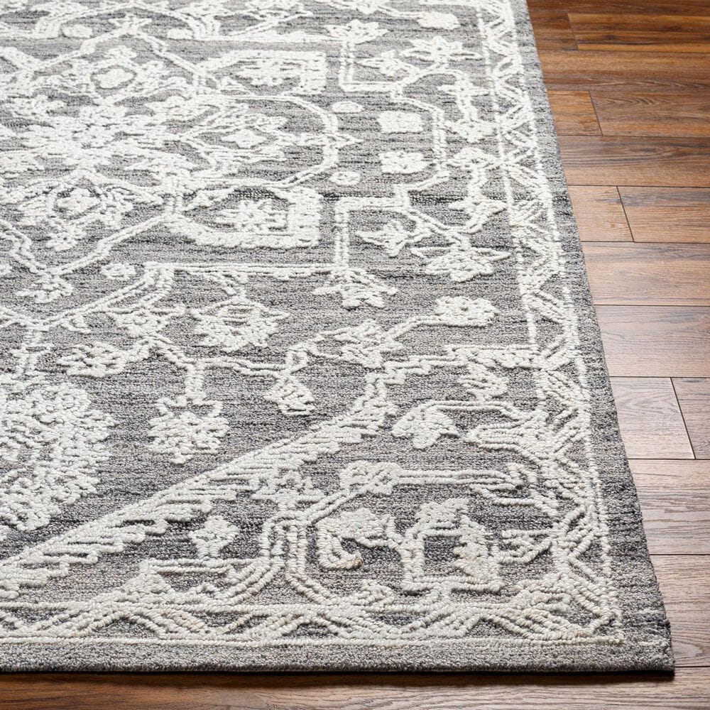 Surya Piazza PZZ-2303 9&#39; x 12&#39; White, Charcoal, Black, Light Grey Area Rug, , large