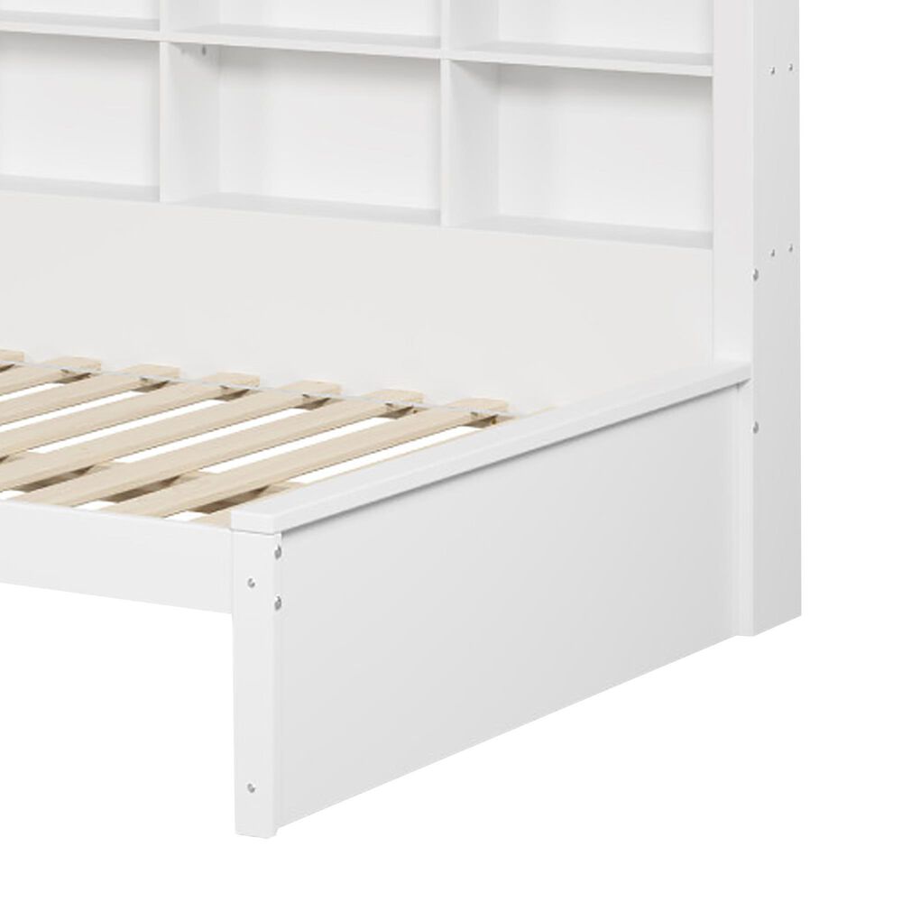 Forest Grove Full Bookcase Bed White, , large