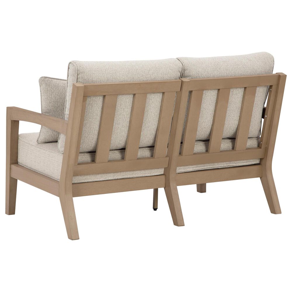 Ashley Hallow Creek Patio Loveseat in Beige, , large