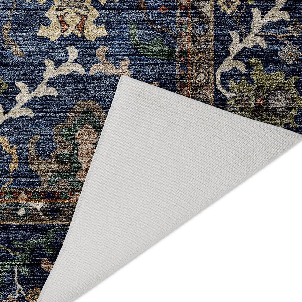 Dalyn Rug Company Silk Road Navy, Gold, Copper, Blue, Teal, Mocha and Fern 9&#39; x 12&#39; Area Rug, , large