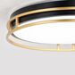 Vaxcel Northgate 16" 1-Light Flush Mount in Matte Black and Satin Gold, , large