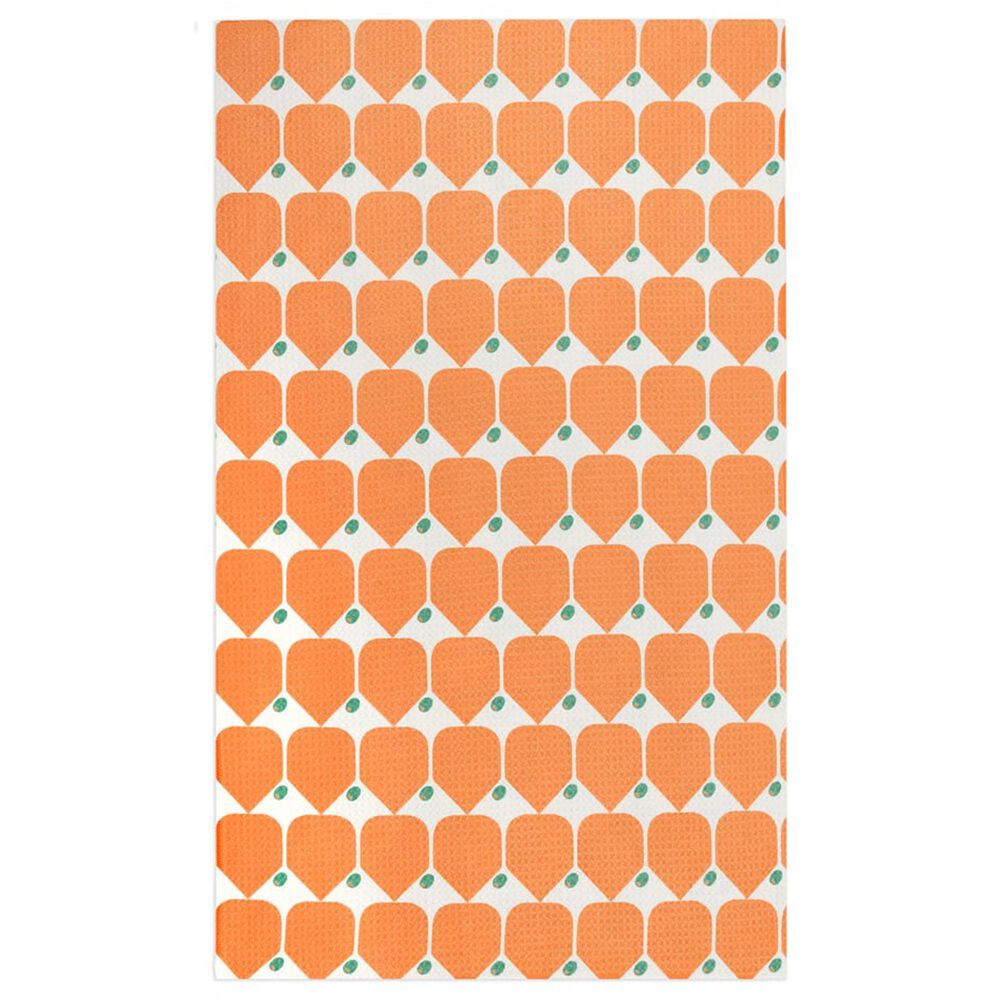 MuKitchen Vibe Dish Towel in Olive Twist and Orange, , large