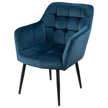 Southern Enterprises Trevilly Accent Chair in Blue Velvet, , large