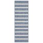 Nourison Positano POS03 Navy and Ivory 2" x 6" Indoor/Outdoor Runner, , large