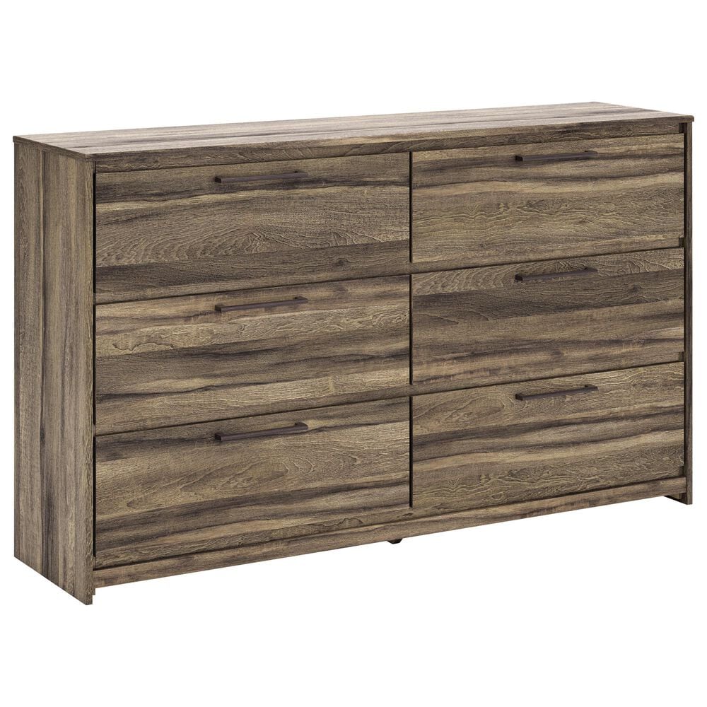 Ashley Elbrim 5-Piece King Bedroom Set in Brown with LED and USB Ports, , large