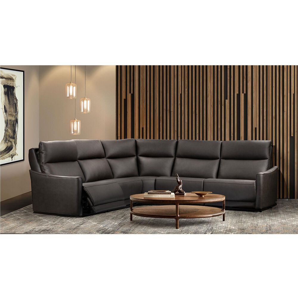 Elran Furniture 5-Piece Power Reclining Sectional in Graphite, , large