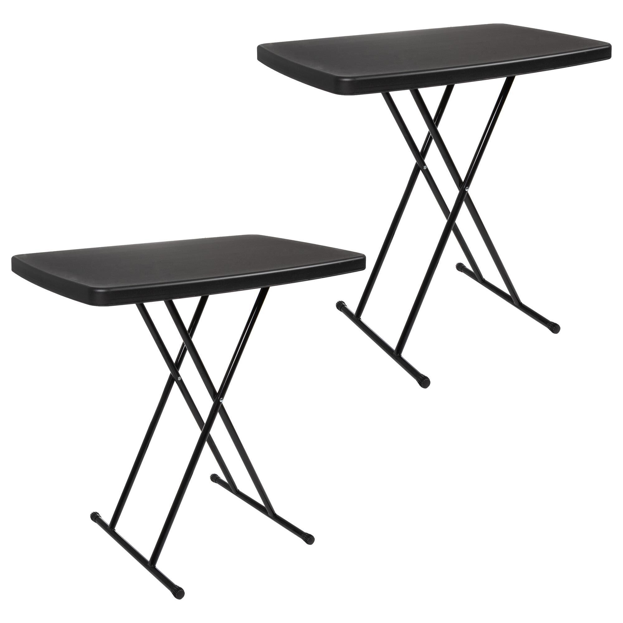 Small folding outlet table black