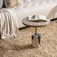 Classic Home Jordyn 18" Round Accent Table in Molten Husk and Brass, , large