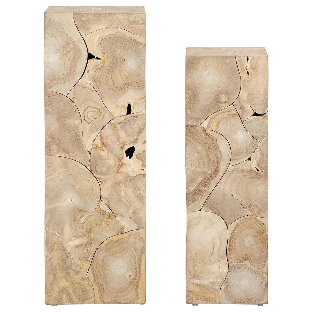 Crestview Collection Jackson 2-Piece Pedestal Table Set in Natural, , large