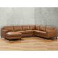 Hydeline Bella 4 Piece Leather Sectional in Cognac, , large