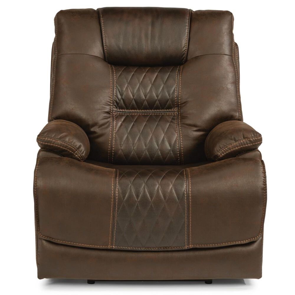 Flexsteel Dakota Power Recliner in Brown, , large