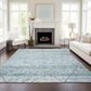 Dalyn Rug Company Portico PO1 Teal 3" x 5" Area Rug, , large
