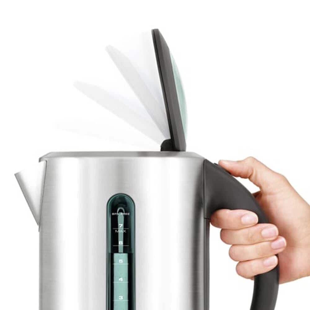 Breville 57 Oz Soft Top Pure Electric Kettle in Brushed Stainless Steel, , large