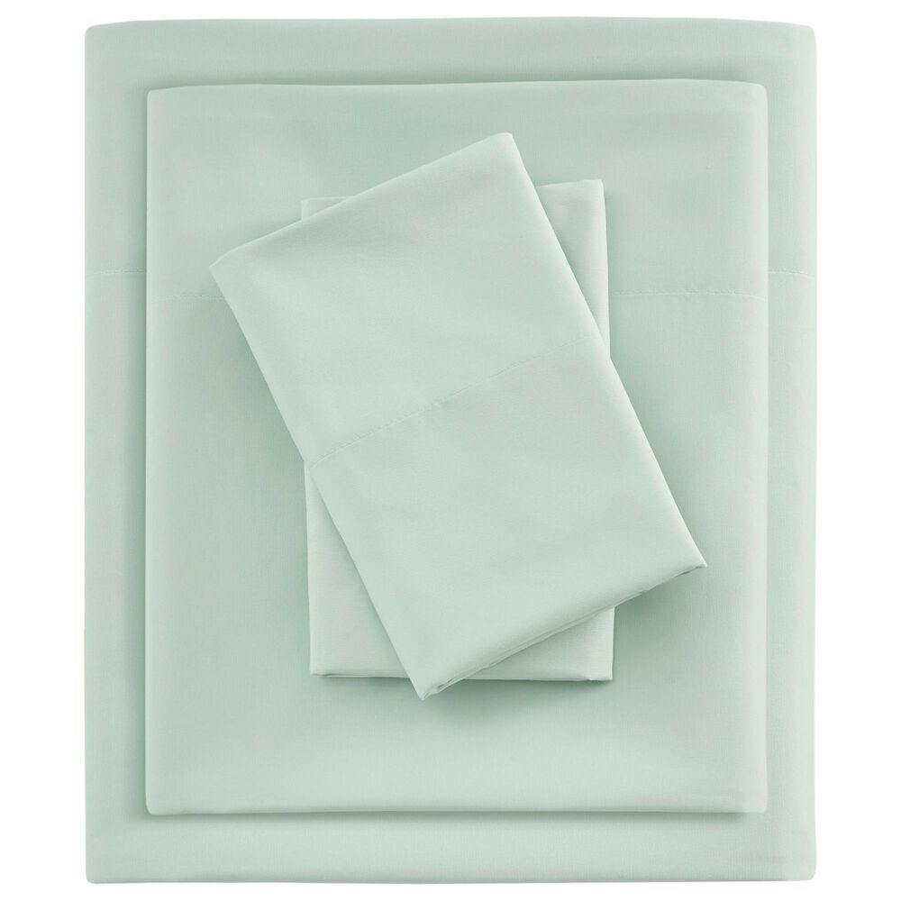 Hampton Park Smart Cool Microfiber 4-Piece Full Sheet Set in Aqua, , large