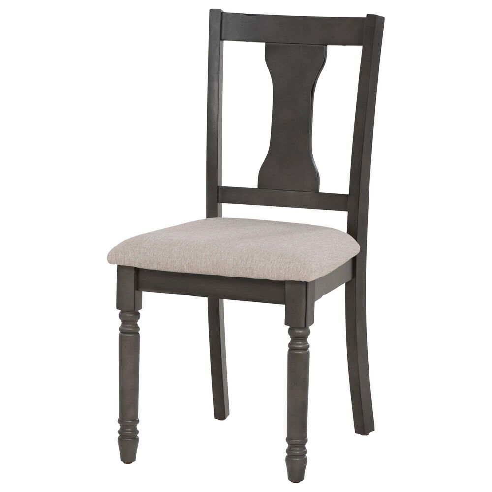 Linon Home Decor Willow Side Chair in Dark Grey, , large